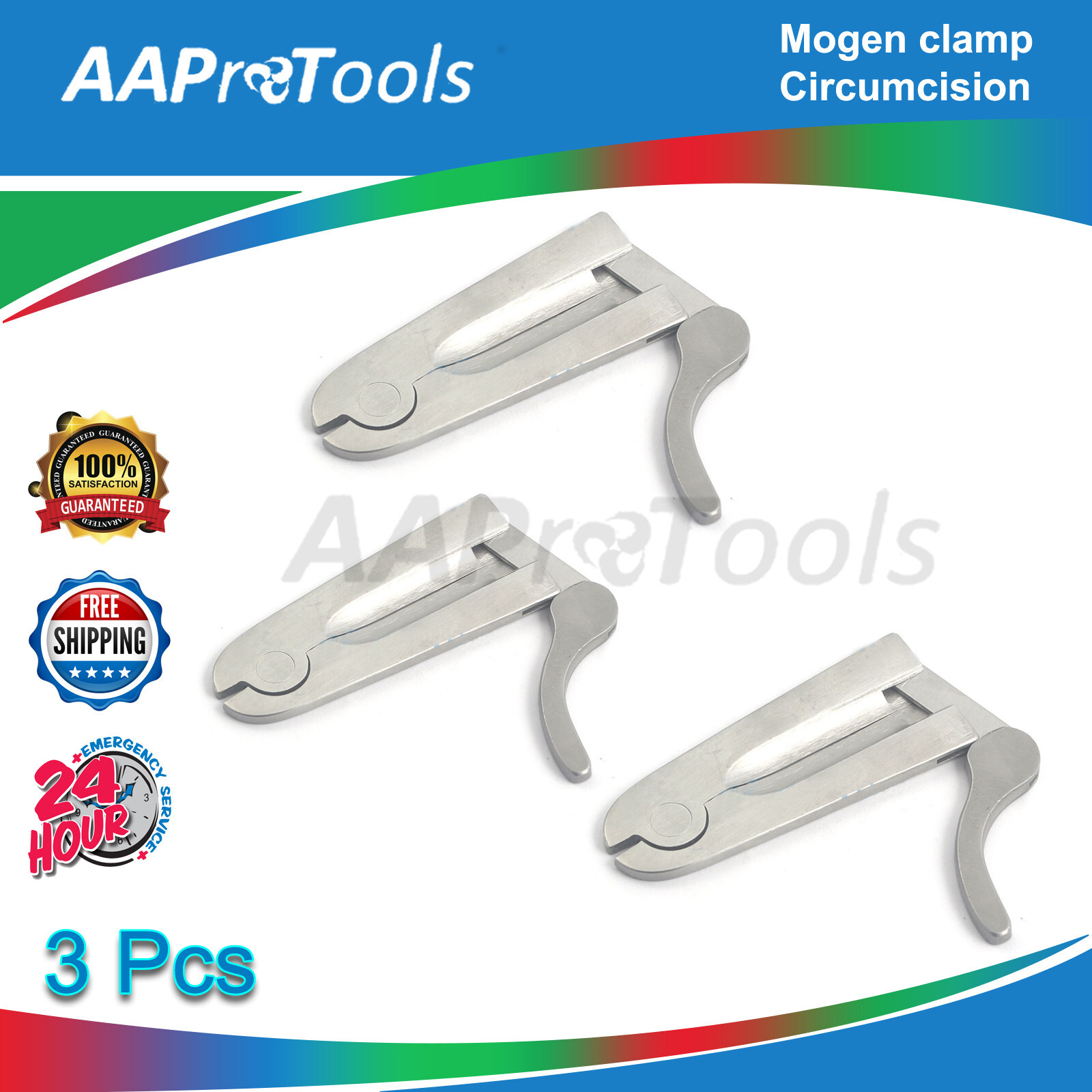 3ps Mogen clamp Circumcision Child Small boy Urology Surgical Surgery Instrument