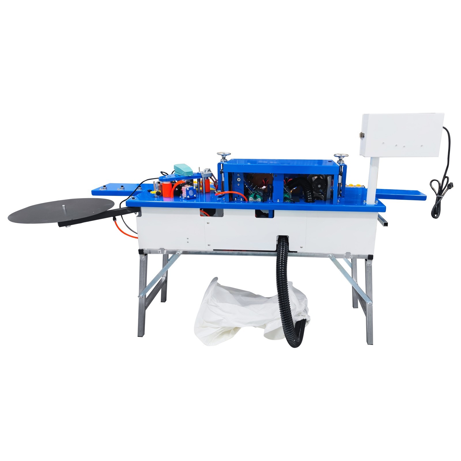 Woodworking Edge Bander for Curve Straight Line Edge Banding W/Dust Device,Stand