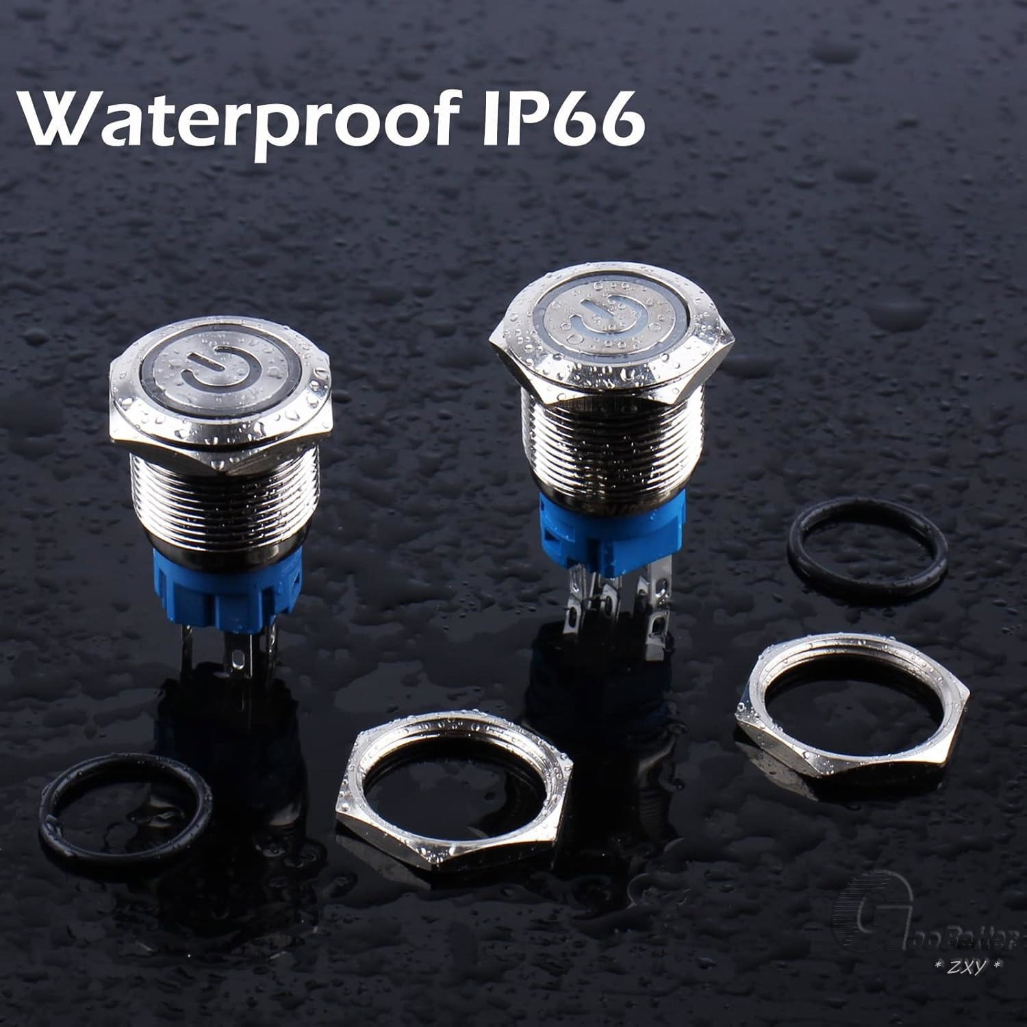 12mm LED ON OFF Waterproof Stainless Steel Momentary Push Button Power Switch