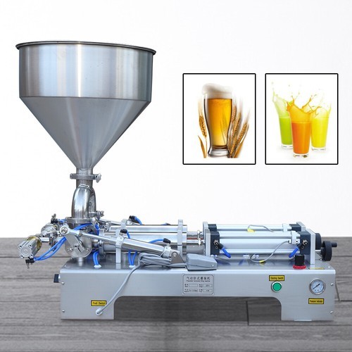 Double Head Liquid Paste Filling Machine Horizontal Pneumatic 50-500ml 800W USA