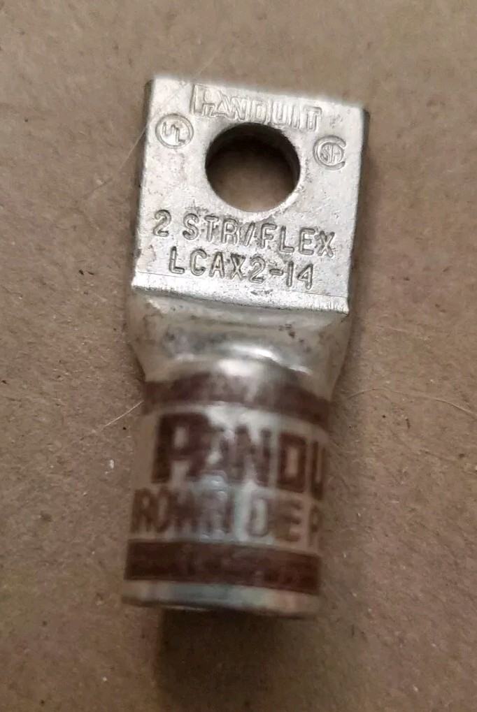 Panduit LCAX2-14-E Copper Compression Lug 1 Hole Brown Die P33 10 2 Str/Flex