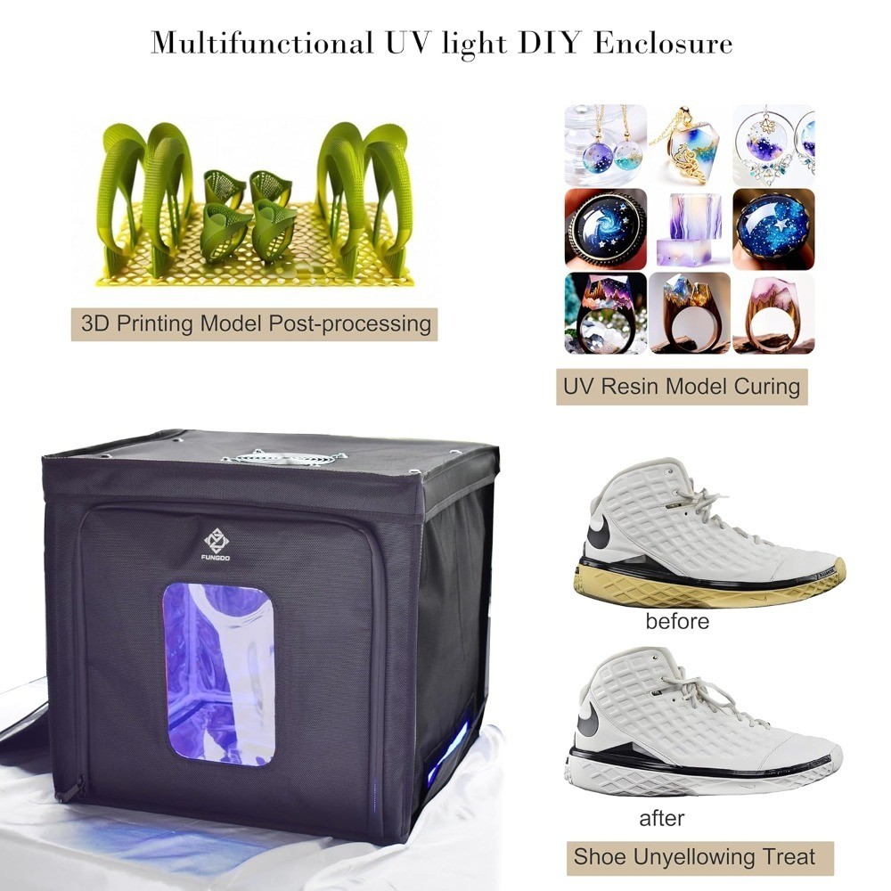 Large 400x380x400mm UV Curing Chamber Cabinet for LCD SLA DLP 3D Printer Resin