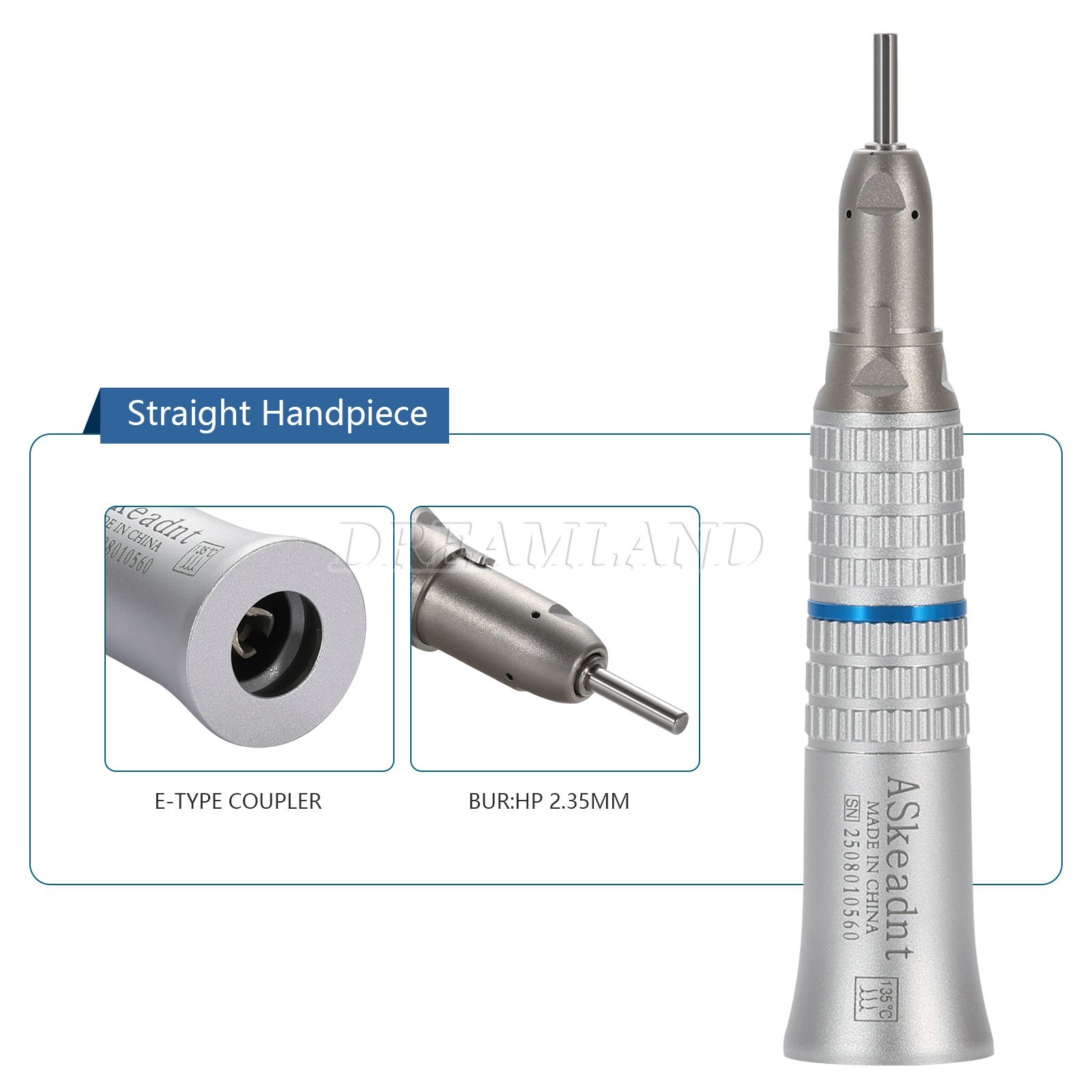 NSK Style Dental Slow Low Speed straight Handpiece Latch type E-Type connector