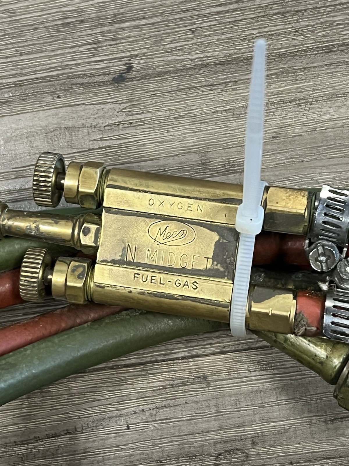 Vintage Meco N Midget Jeweler’s Torch Oxy / Fuel Gas with Tip With Hoses