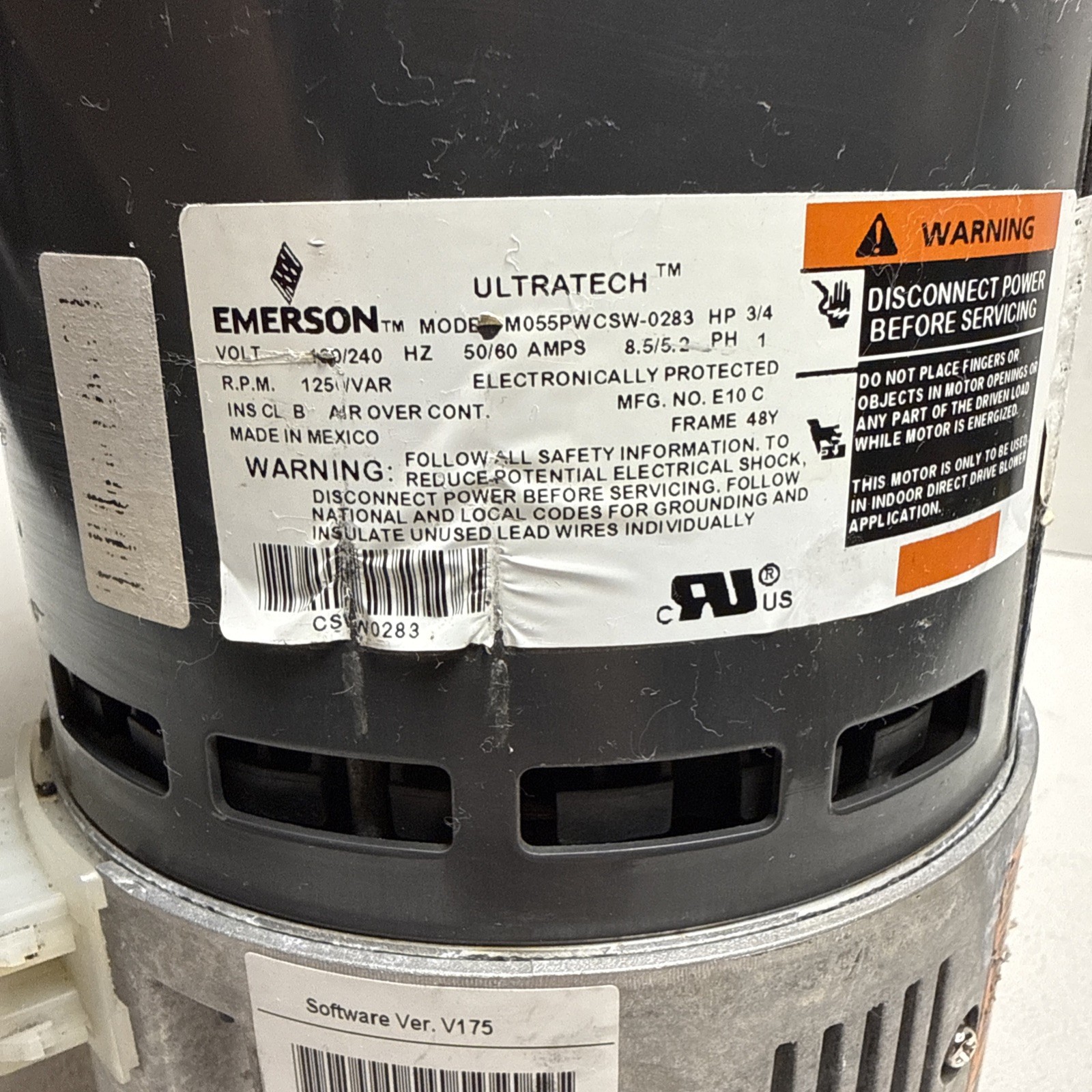 EMERSON ULTRATECH M055PWCSW-0283 HP 3/4 C10385405 H386042920 (AB 1144) B4