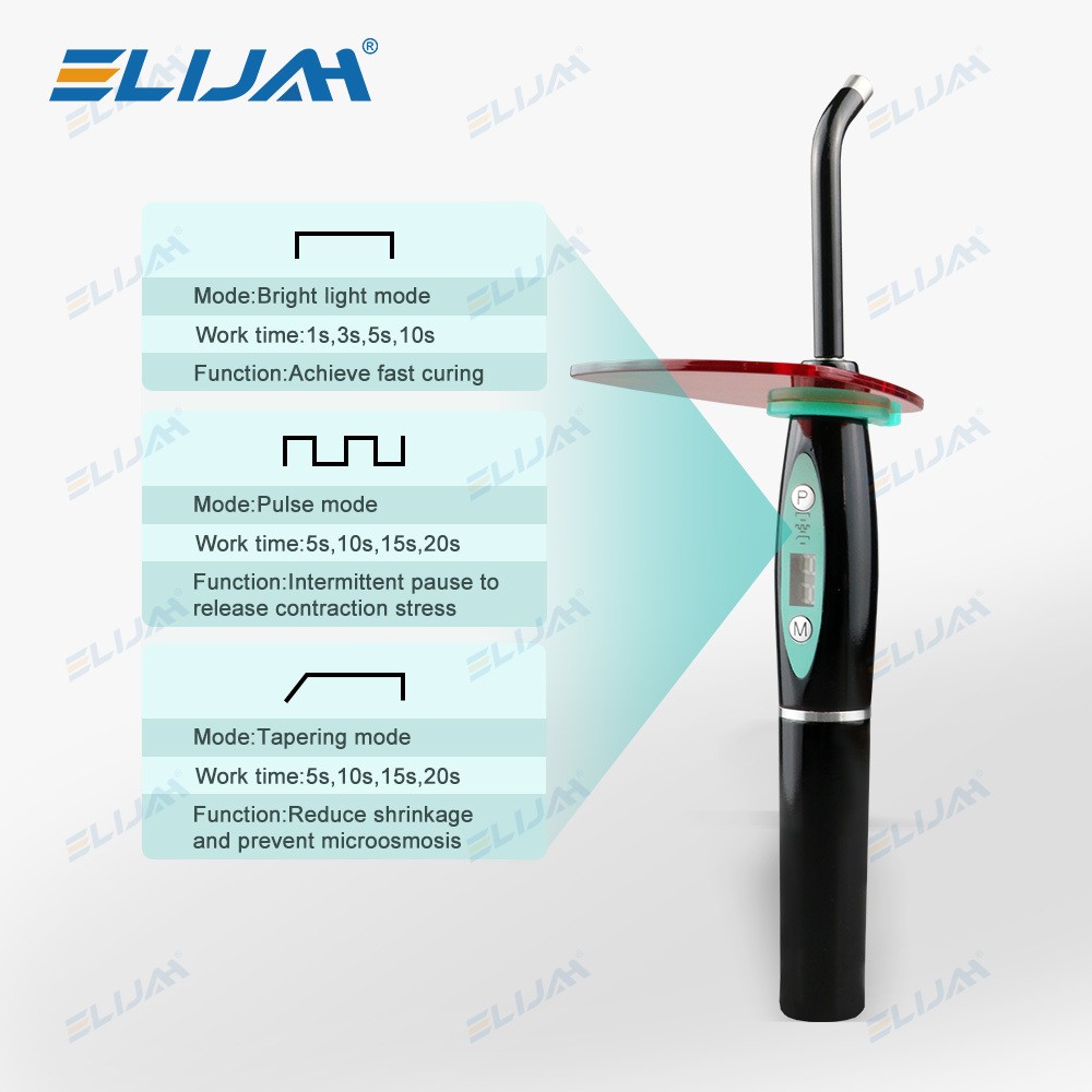 Dental Wireless Cordless LED Cure Curing Light Lamp 2000mw 5W Tool Resin Cure US