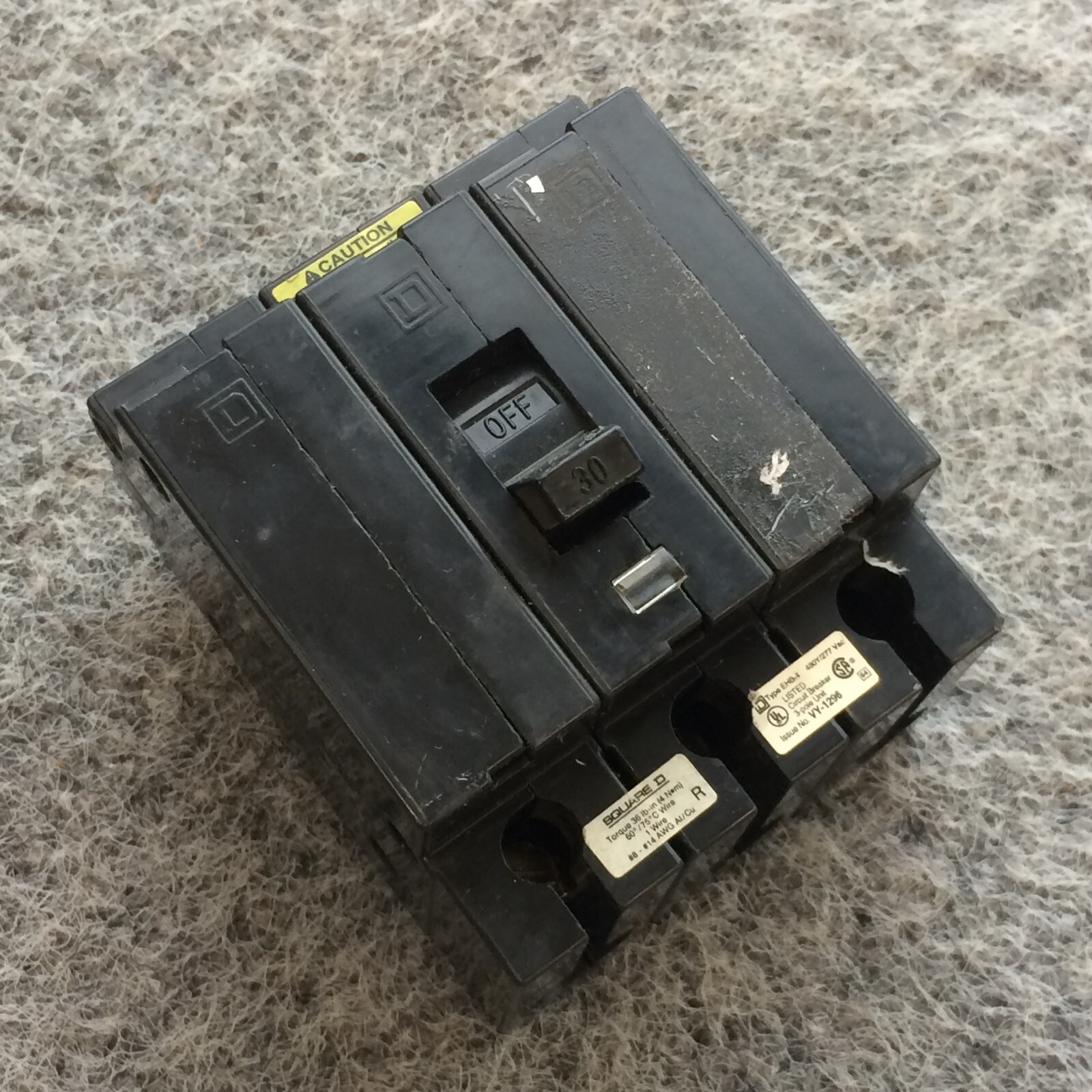 NOS Square D EHB34030 3 Pole Circuit Breaker 30 Amp – Ships Same Day –