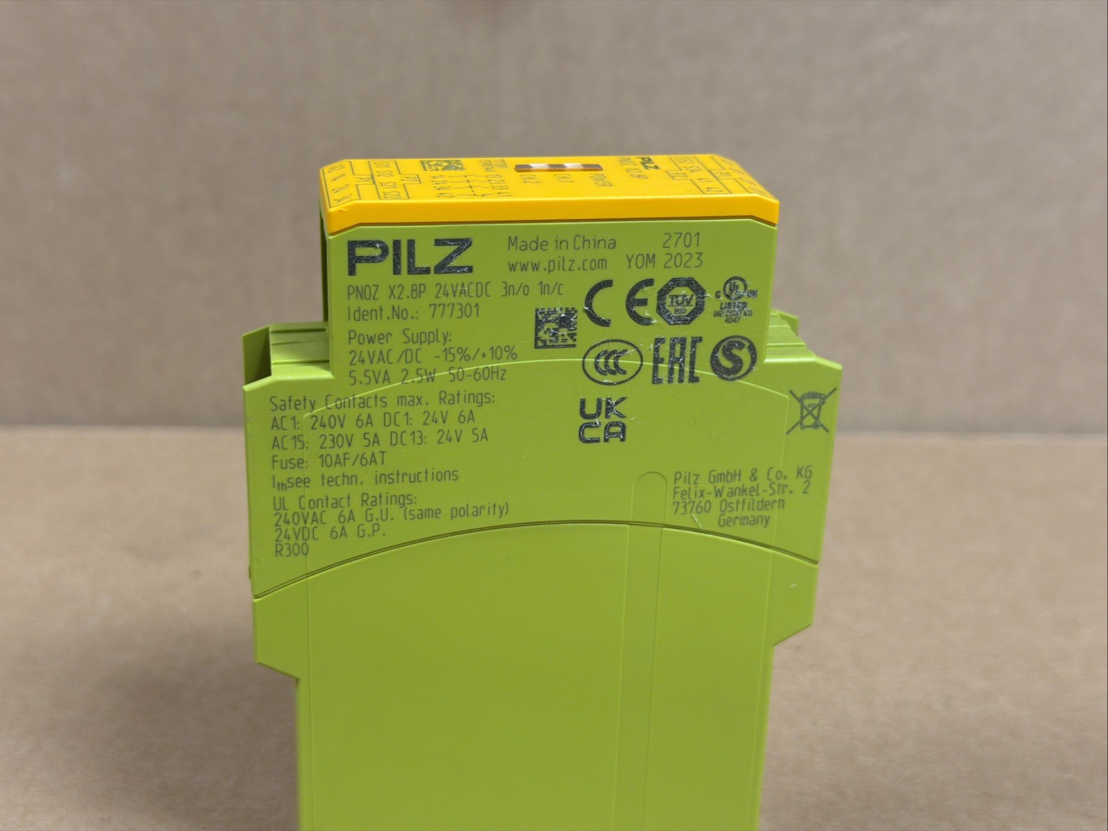 Pilz 777301 Safety Relay PNOZ X2.8P 24VACDC 3N/O 1N/C Mfg 2023 FAST SHIPPING