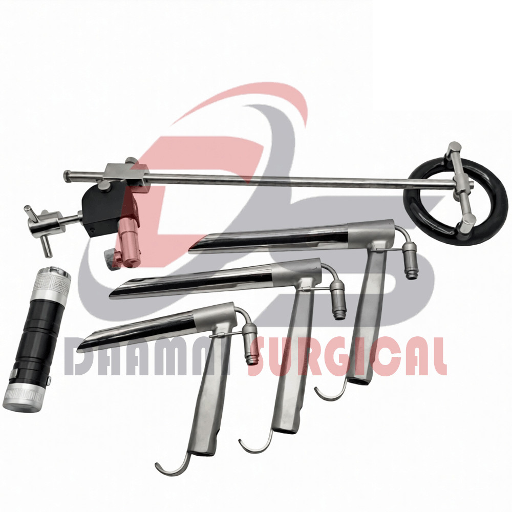 Pedestal Laryngoscope Set Micro Laryngeal Surgery ENT Instrument Endoscopic Set