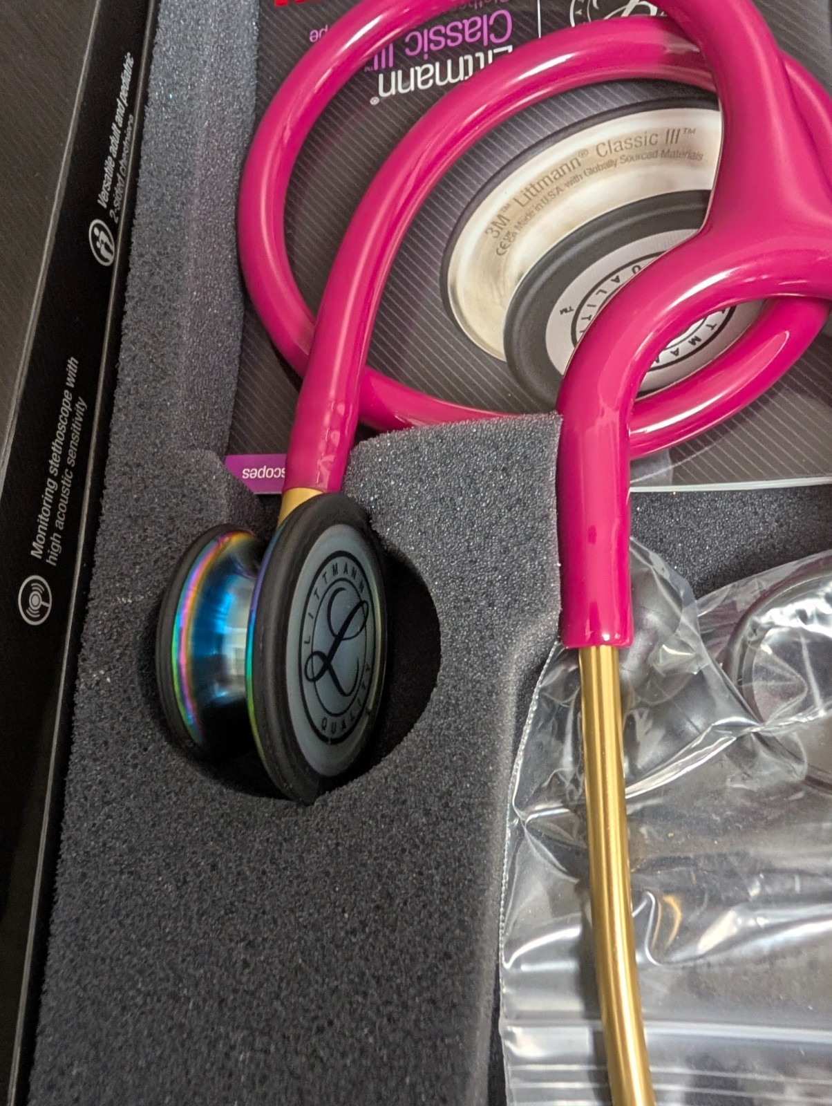 3M Littmann Classic III Stethoscope – NEW – Color, Red, Blue or Black