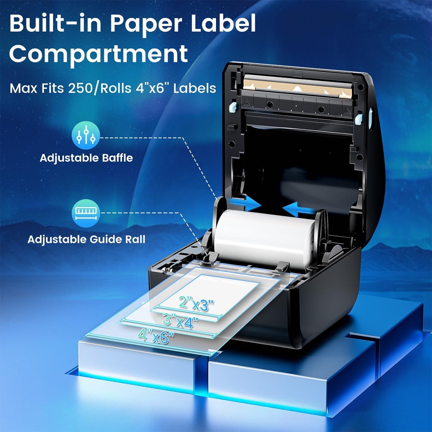Phomemo 4×6 Shipping Label Printer Bluetooth Thermal for USPS FedEx UPS