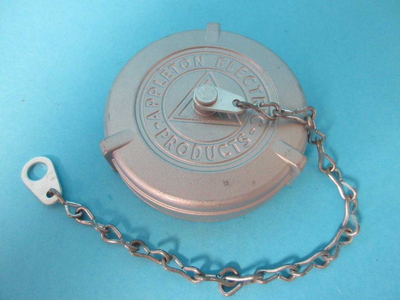 NEW APPLETON ELECTRIC ALUMINUM SCREW CAP 2.89″ THREADED COVER FOR POWERTITE