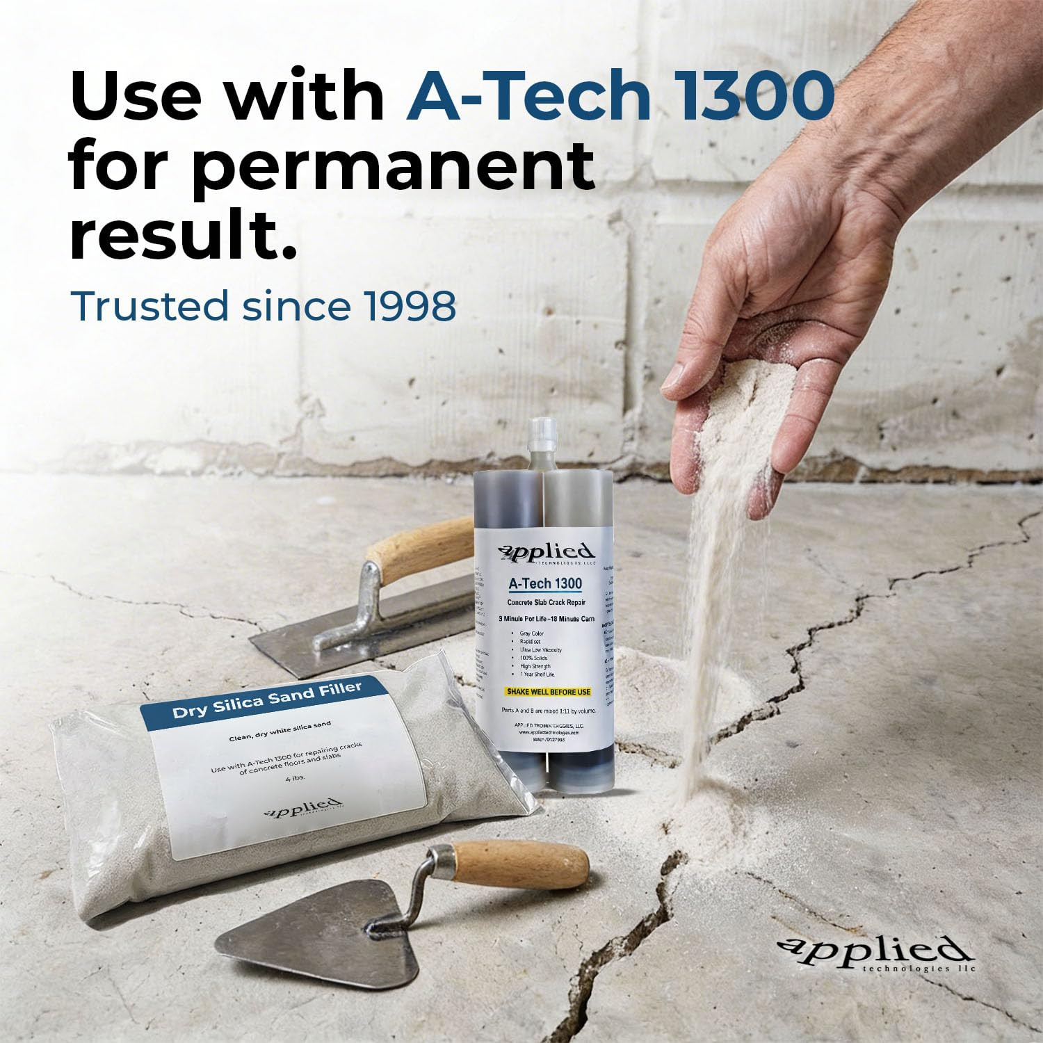 Dry Silica Sand Filler 4 Lb Bag, Dry Ground Silica Sand to Mix with A-Tech 1300