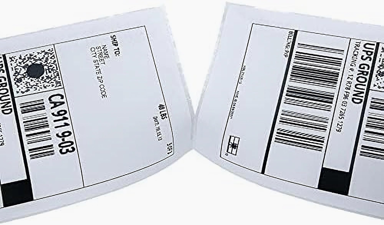 Bulk Direct Thermal Labels Fanfold Perforated for Zebra & Rollo Printers