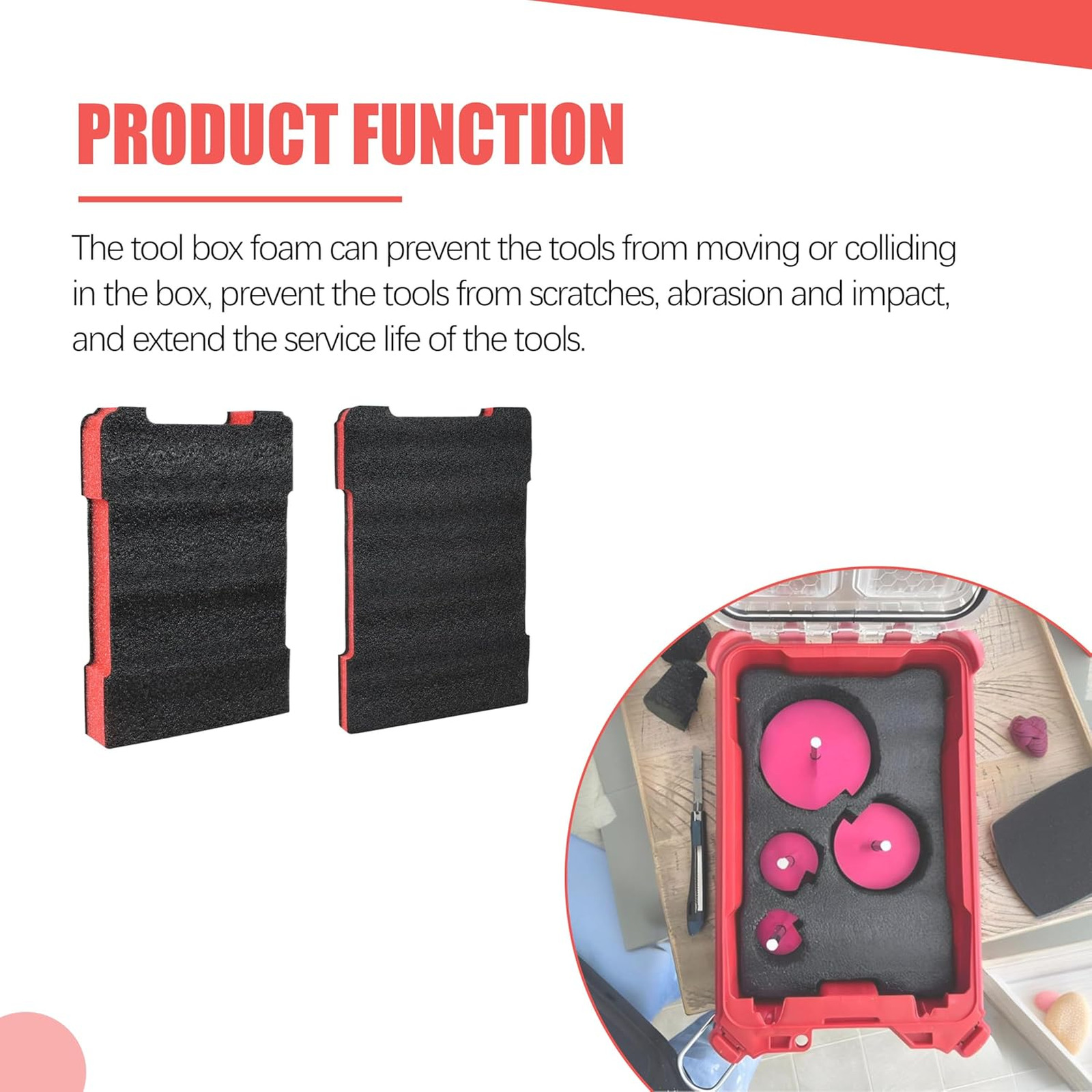 Foam Packout Insert for Milwaukee 48-22-8435 Two Piece Tool Storage Organizer