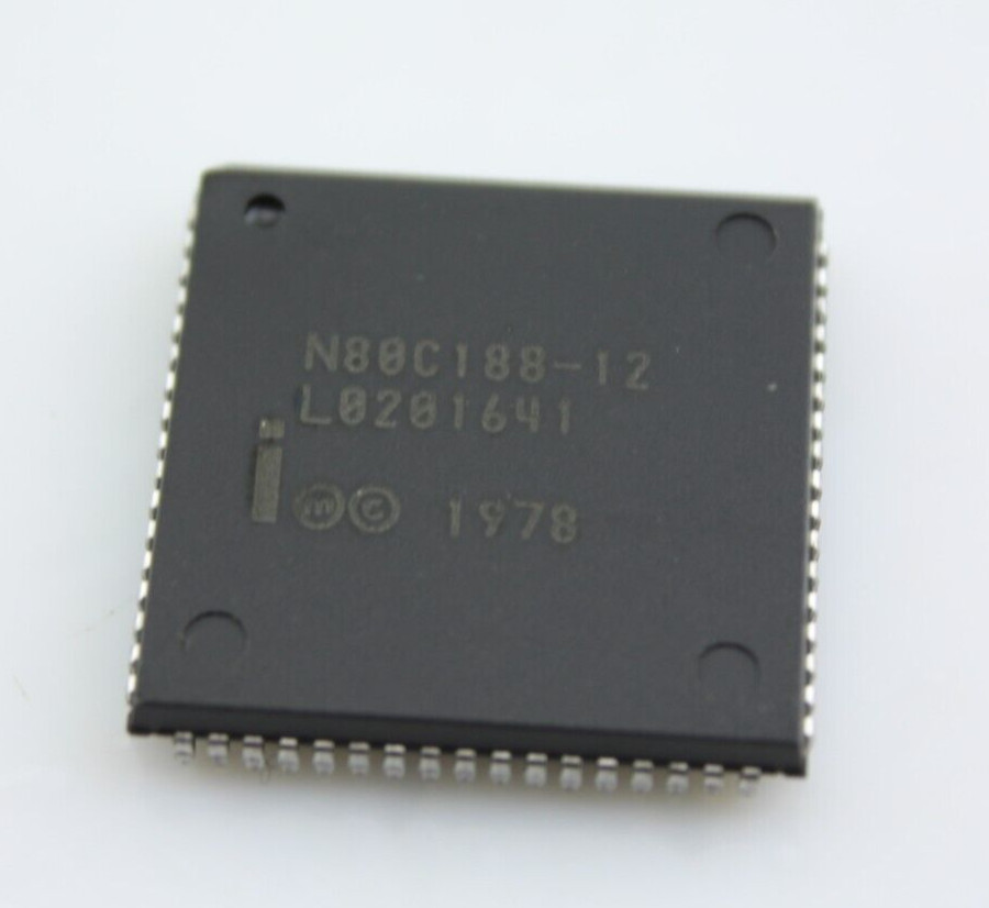 New Qty 1 Intel N80C188-12 PLCC-68 NOS Original OEM Parts Intel 1978