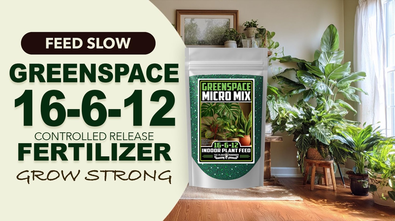 Fertilizer Commercial Grade | GreenSpace 16-6-12 | 5 Ounces | Custom Professi…