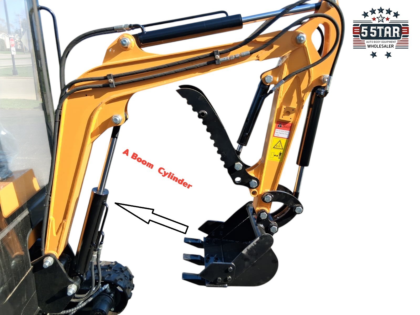 1-2 Ton Chinese Mini Excavator Hydraulic Boom Cylinder 1 Ton