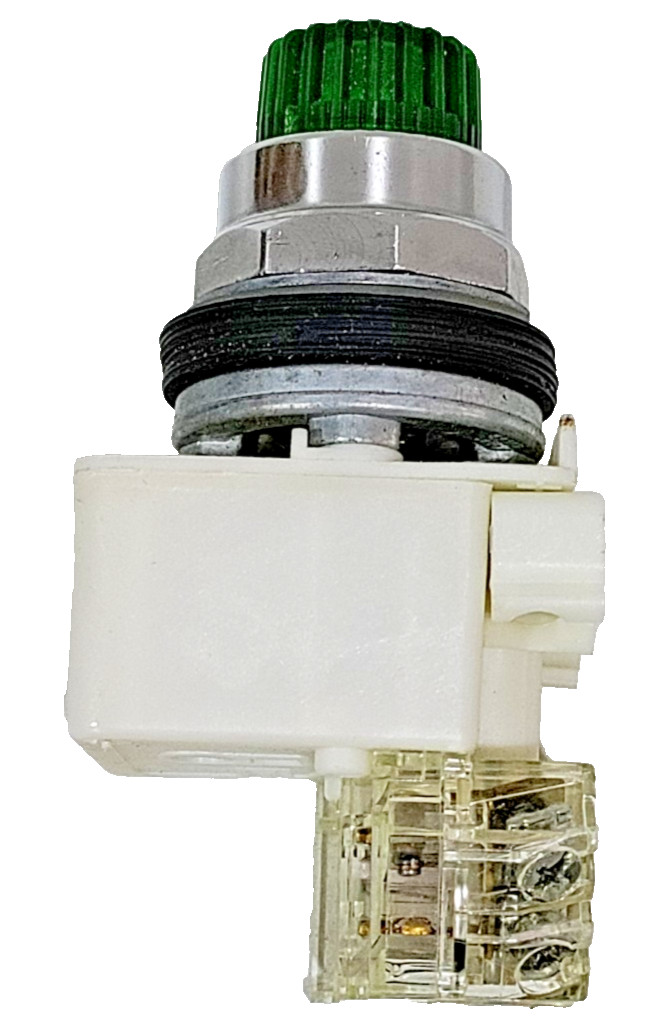 NEW Schneider Electric 9001K2L38LGGH13 Illuminated Push Button Green Lens