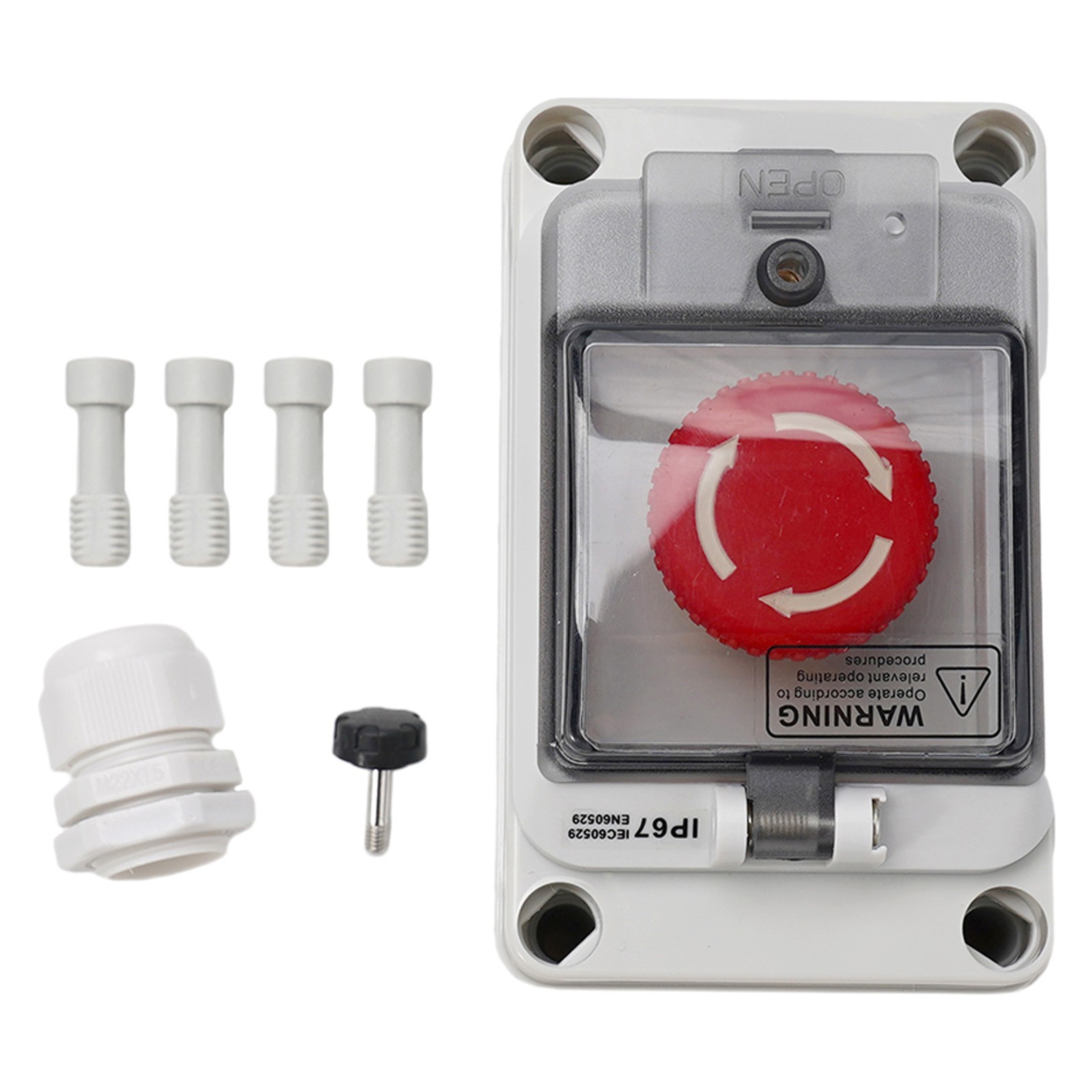 Button Box Stop Stop Switches Waterproof With Box 50mΩ Button