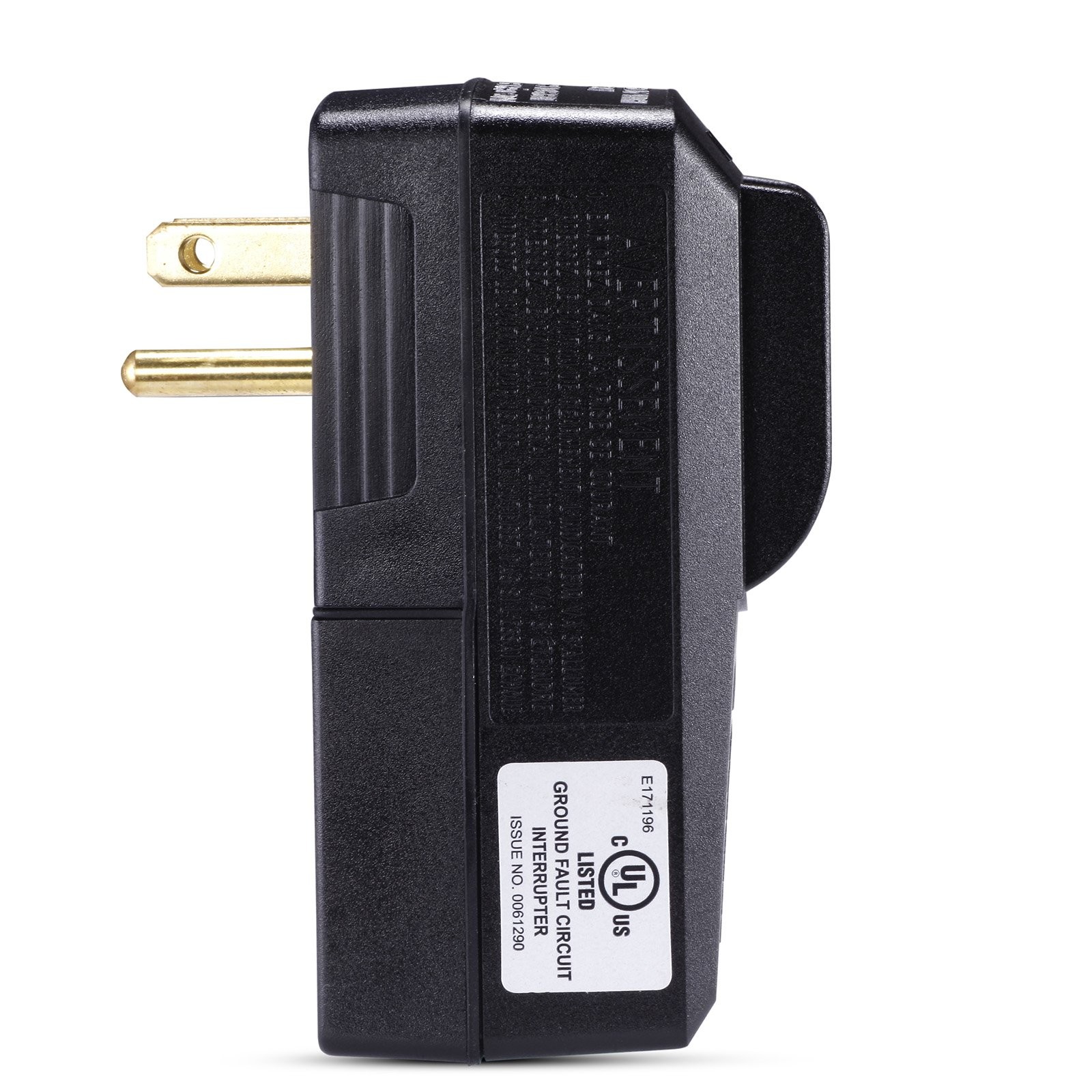 GFCI Plug Replacement 15 Amp 3 Prong Medium, Black