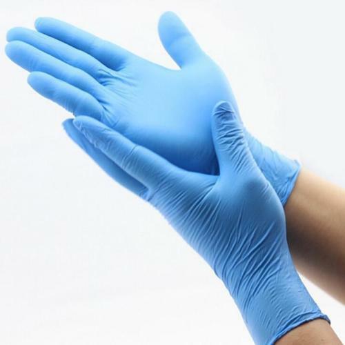 4 MIL BLUE NITRILE INDUSTRIAL DISPOSABLE LATEX AND POWDER FREE GLOVES
