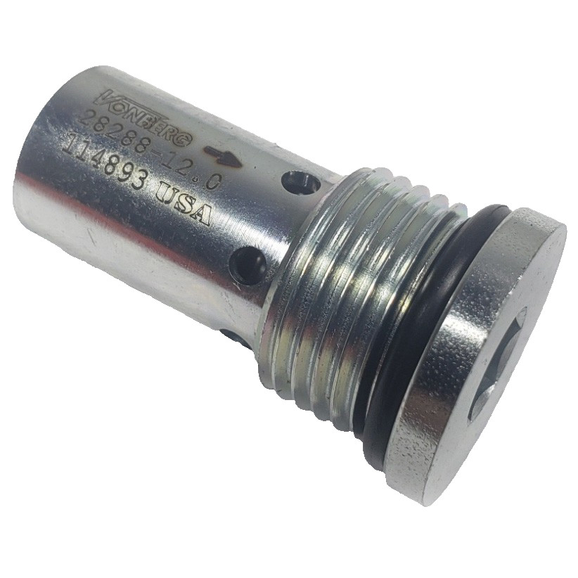 Vonberg Hydraulic Cartridge, Velocity Fuse ORB Style 12.0 GPM 3/4-16 UNF -8 SAE