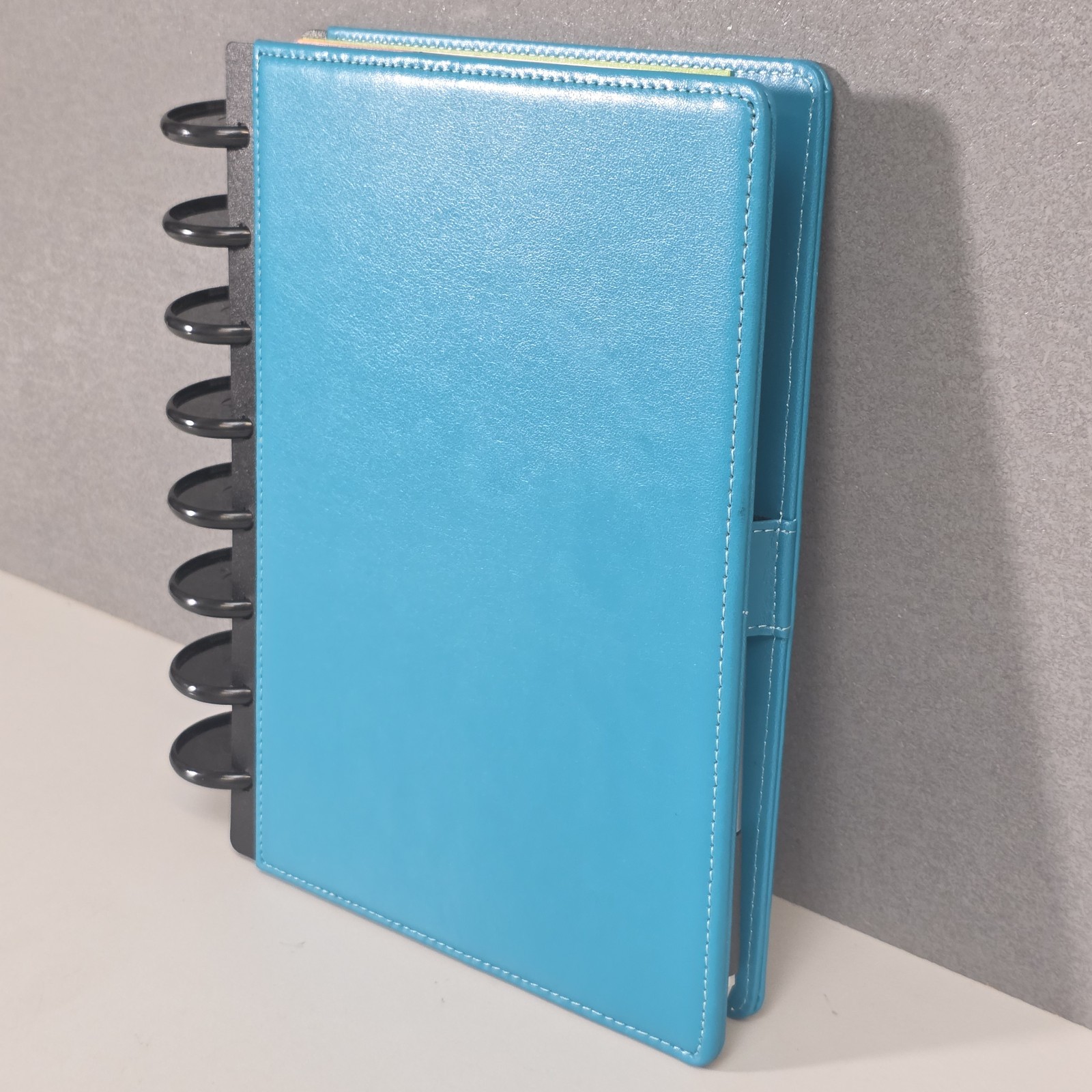 TUL Discbound Teal Junior Notebook With Smooth Leather Cover Pre-owned EUC