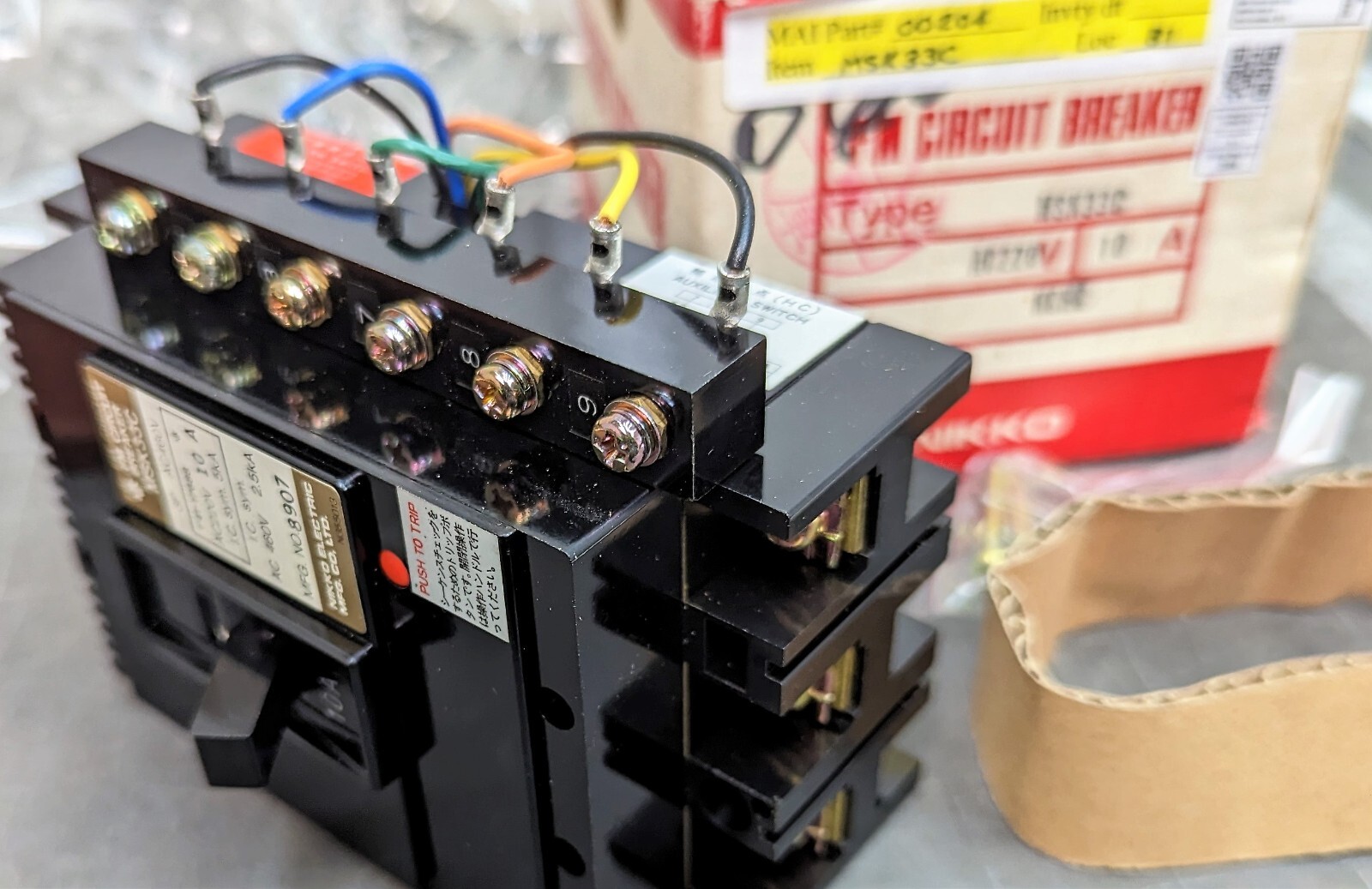 Nikko FM Circuit Breaker 3P AC460V AC220V 10A 5kA MSK 33C NEW [C2B1]