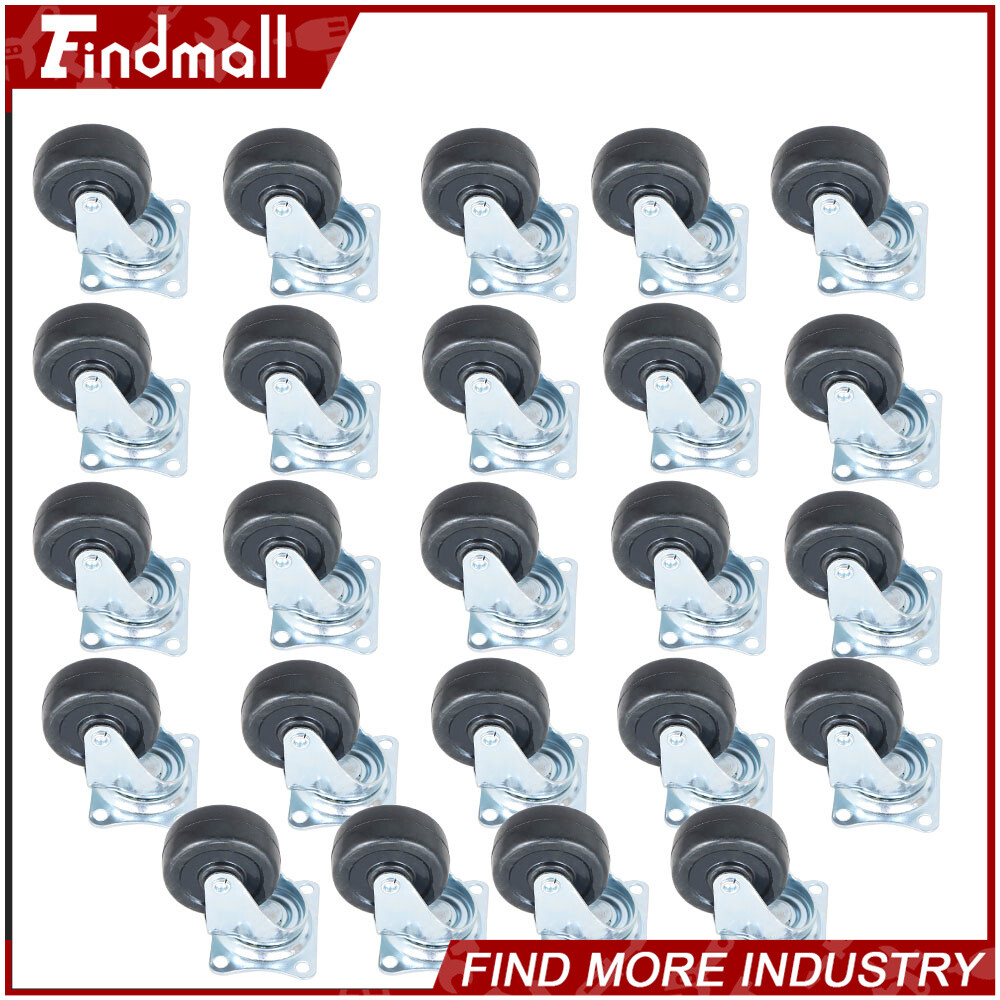 Findmall 24 Pack 2 Inch Heavy Duty Swivel Caster Wheels W/ Top Plate Bearing New