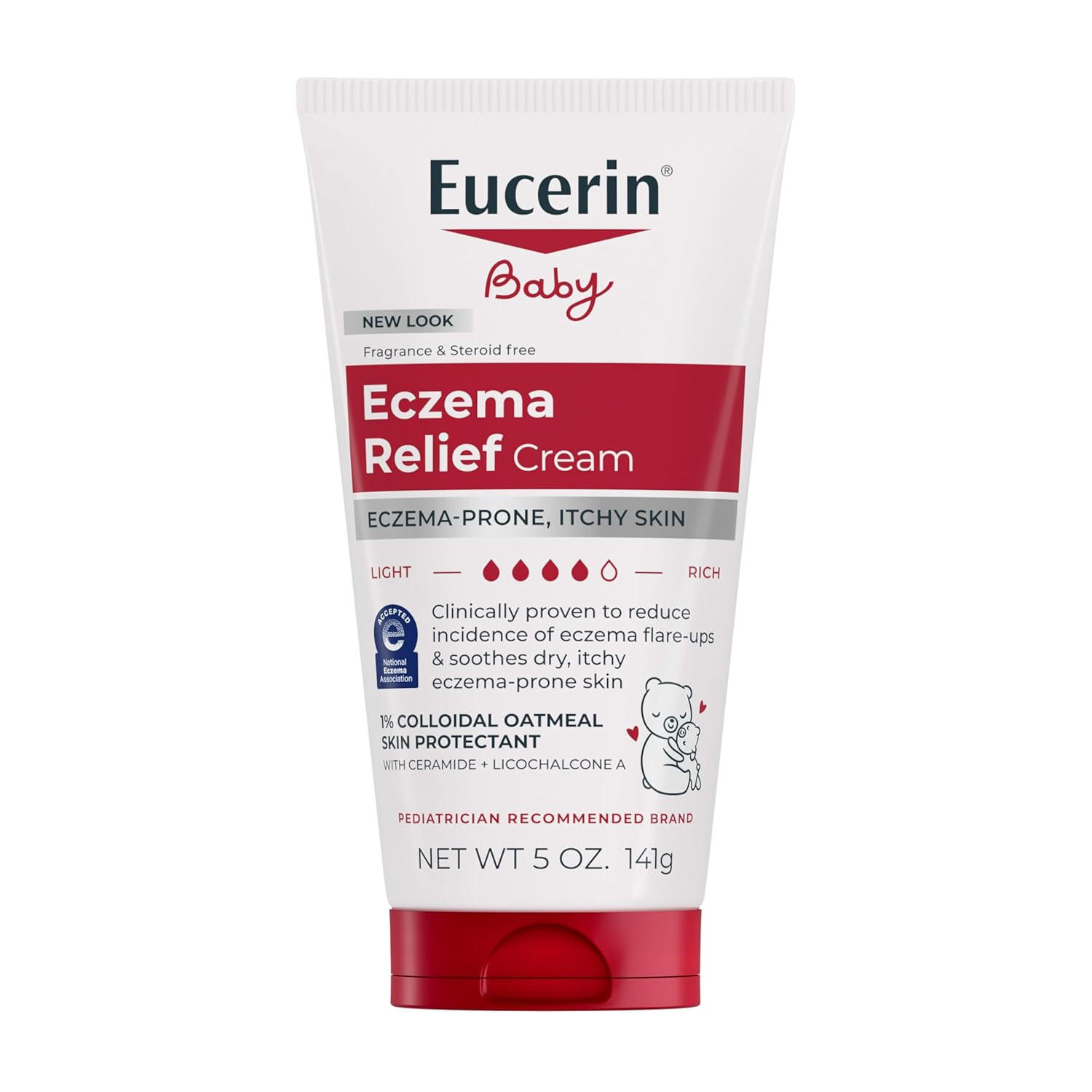 Baby Eczema Relief Body Cream, Steroid & Fragrance Free for 3+ Months of Age, 5