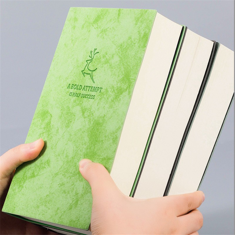 A6 Size 5.7*4″ Small Soft PU Leather Thick Notebook 640 Pages Blank Journal