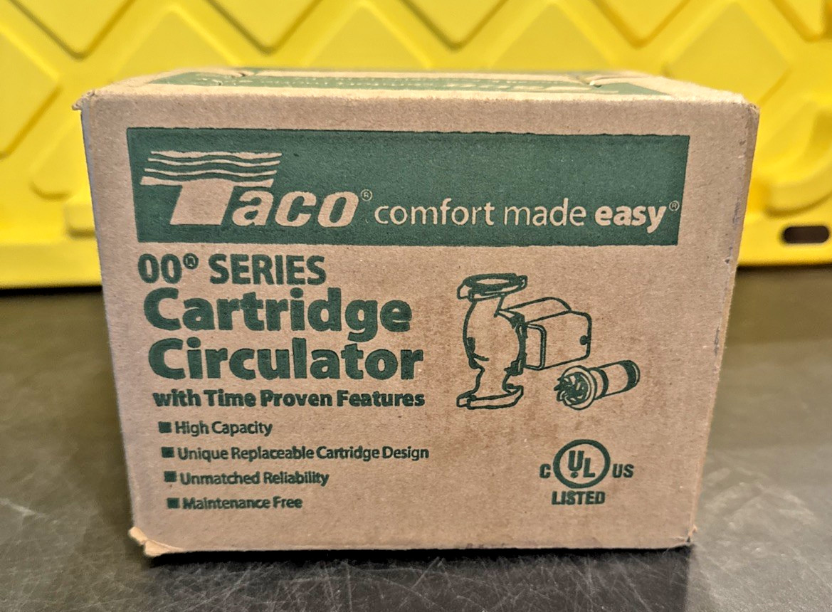 Taco 007-F5 Cast Iron Circulator, 1/25 HP