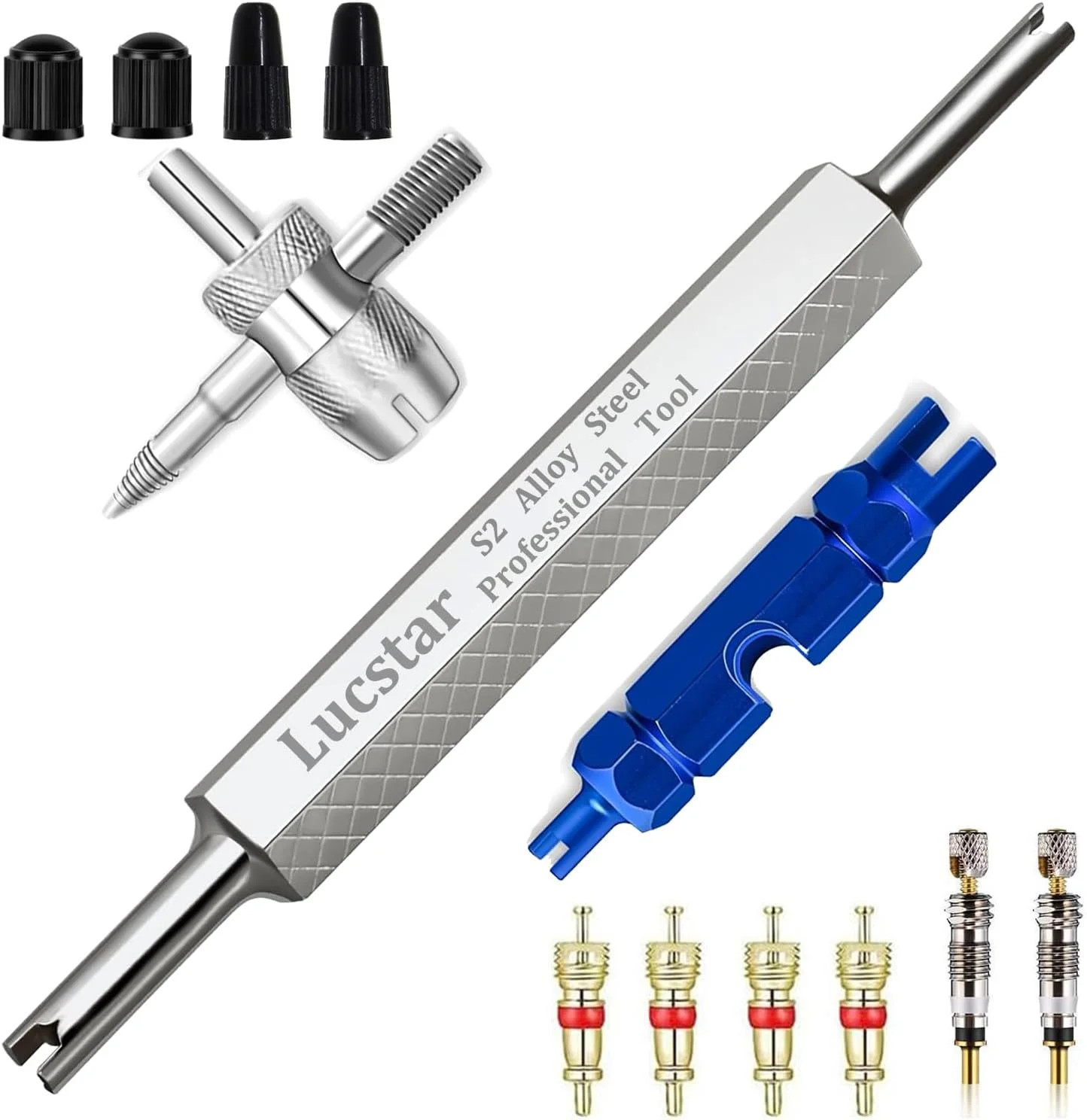 Tire Valve Stem Removal Tool Kit R134A R12 A/C Schrader Valve Stem Core Remover