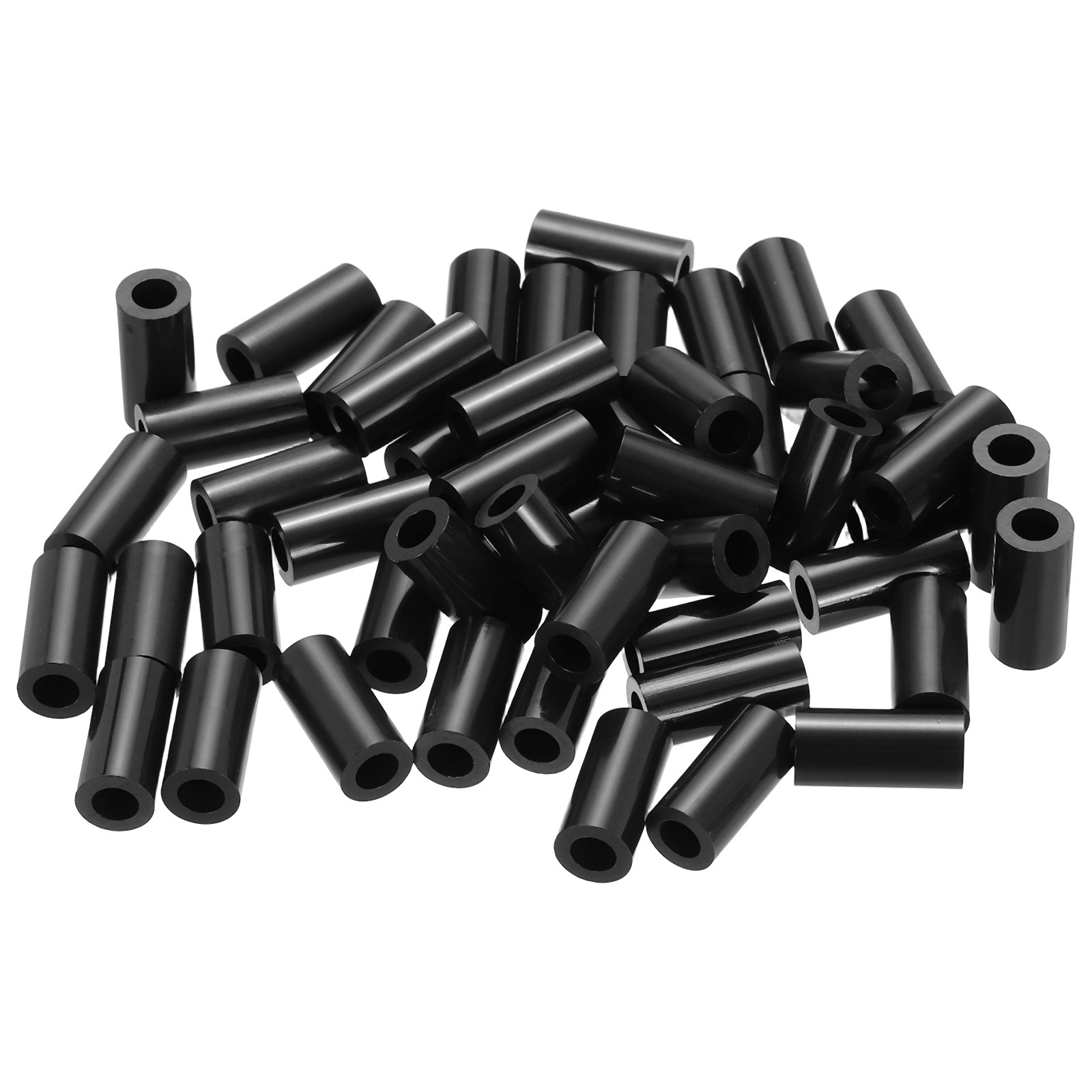M4 Black ABS Spacer Inner Diameter 0.17″, Outer Diameter 0.28″,L 0.59″, 50Pcs