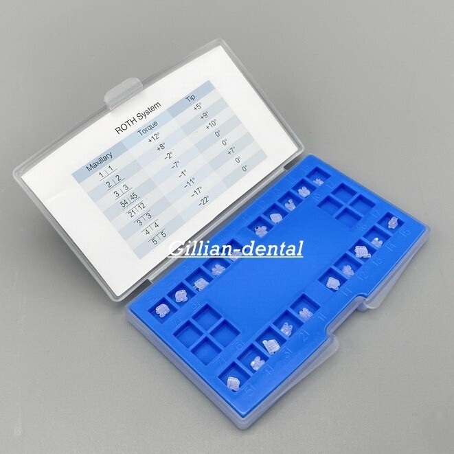 Dental Ortho Ceramic Brackets Braces Roth MBT 022/018 Slot 345 Hooks 20pcs/Pack