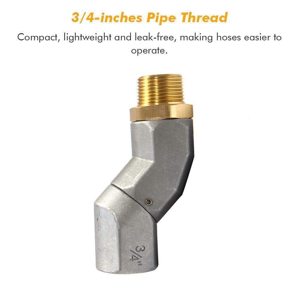 2pcs Car Fuel Swivel 3/4 Inch NPT Fuel Transfer Hose Swivel 360 Rotate Connector