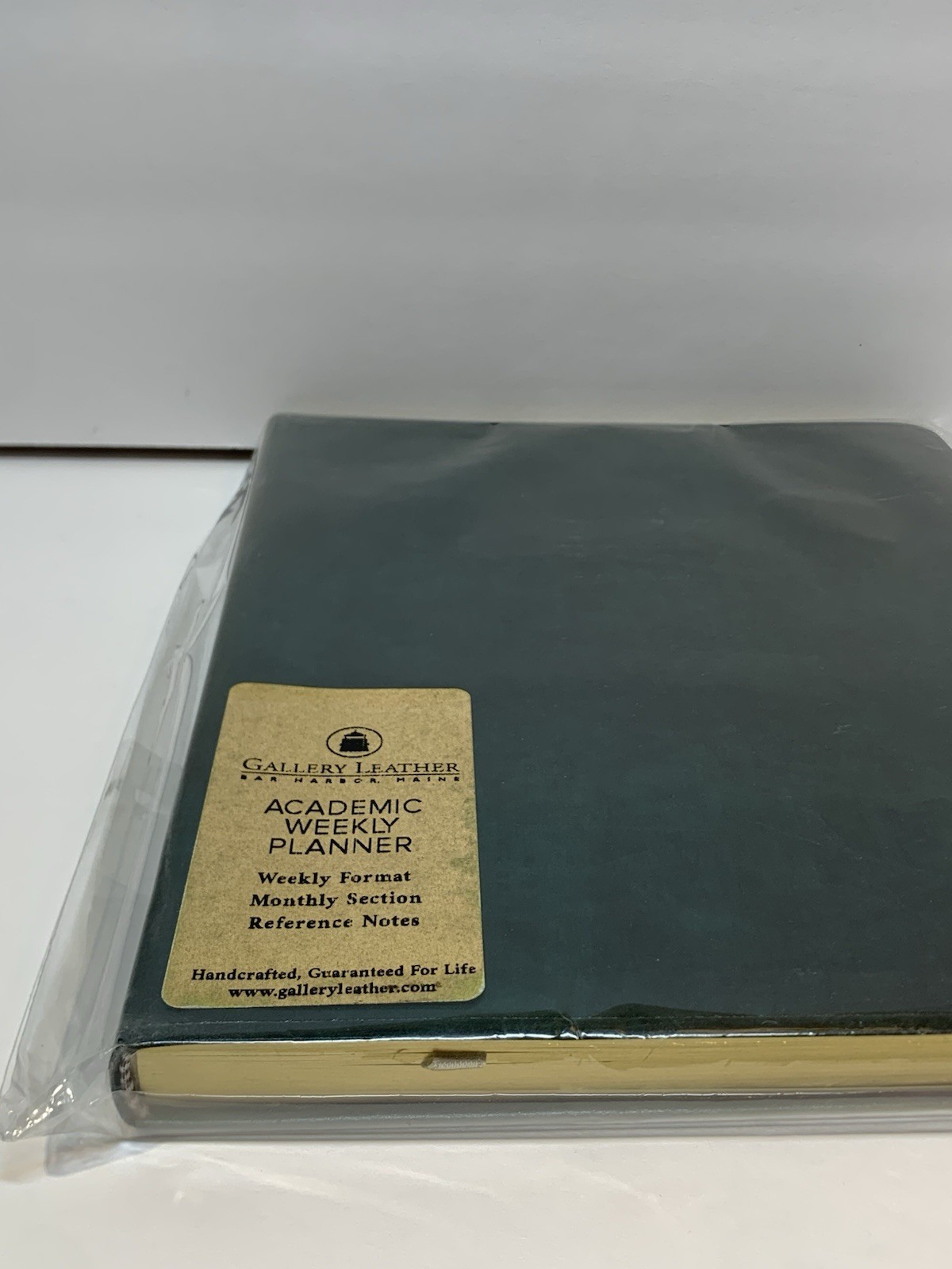 Gallery Leather 2026 Academic Planner Weekly Format Monthly Section Green NEW