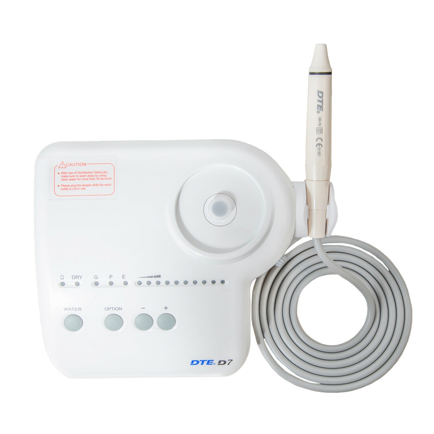 Woodpecker DTE D7, D7 LED Ultrasonic Piezo Dental Scaler Handpiece with 8 Tips