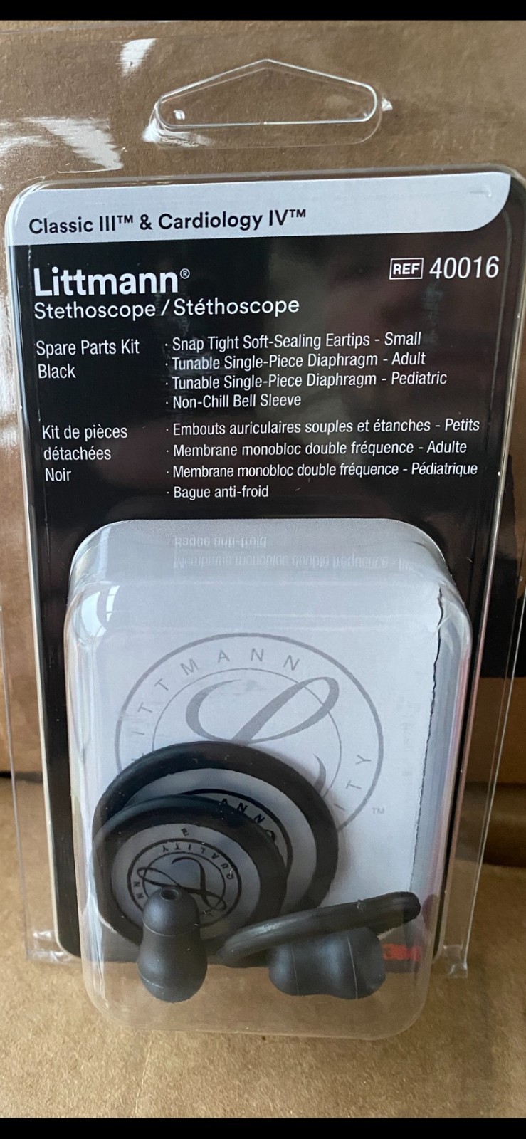 3M Littmann Steth Spare Parts Kit Class III/Card IV-BLACK 40016 BUY MORE & SAVE!