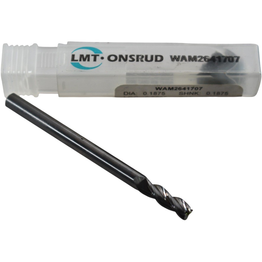 NEW LMT Onsrud WAM2641707 3/16” 3-Flute Carbide Corner Radius End Mill 0.030”
