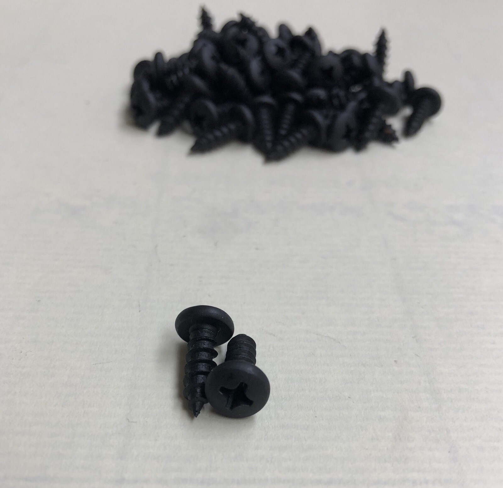 (100) #8 X 3/4 Pan Round Button Head Tapping Sheet Metal Wood Screw Black 8 .75