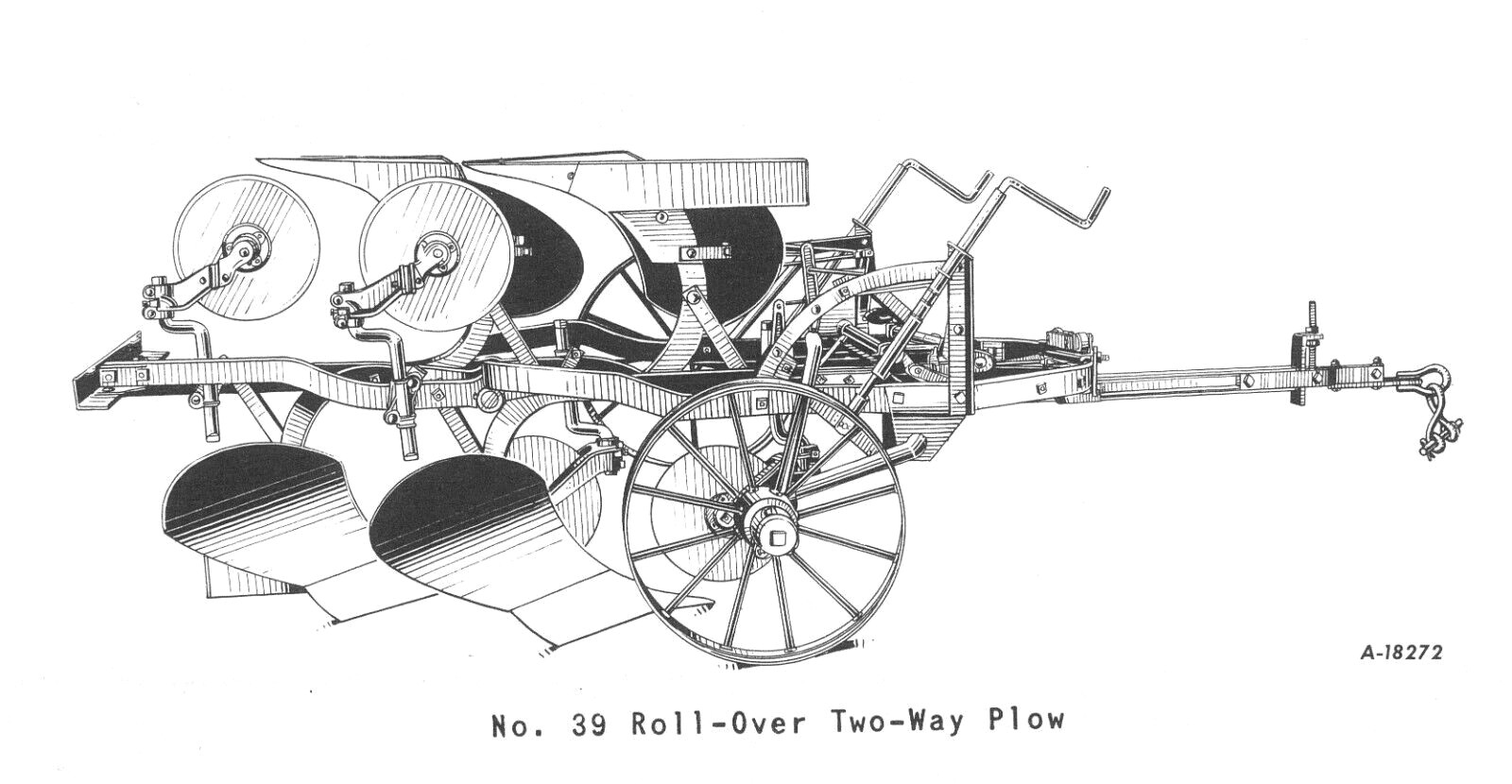 McCormick No. 39 Roll Over Two Way Plow Flip Trailer Plow 2 Bottom Farmall IH