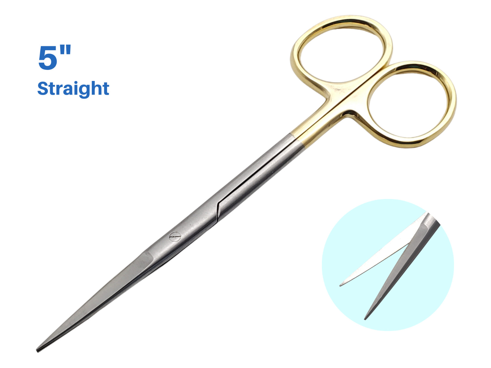 Scissors Surgical 5″ Straight Gold Plated Handle Tungsten Carbide ARTMAN