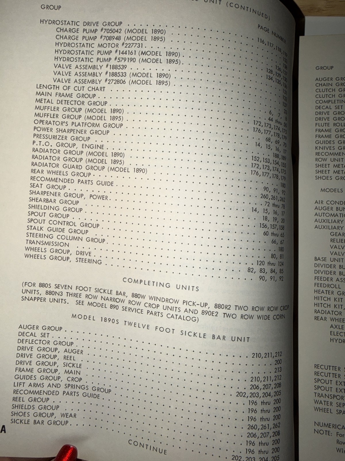 New Holland 1890, 1895, 1890S, 1890E3, 1890EN3 Service Parts Catalog Manual 1978