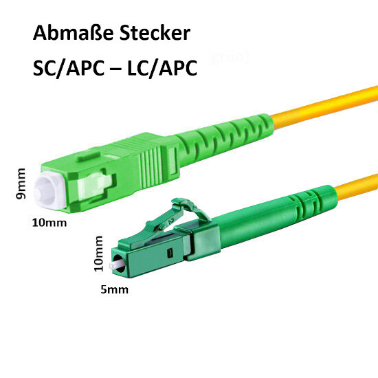 0,5m-100m LCA SCA SIMPLEX Glasfaser Lichtwellenleiter Patchkabel OS2 LWL