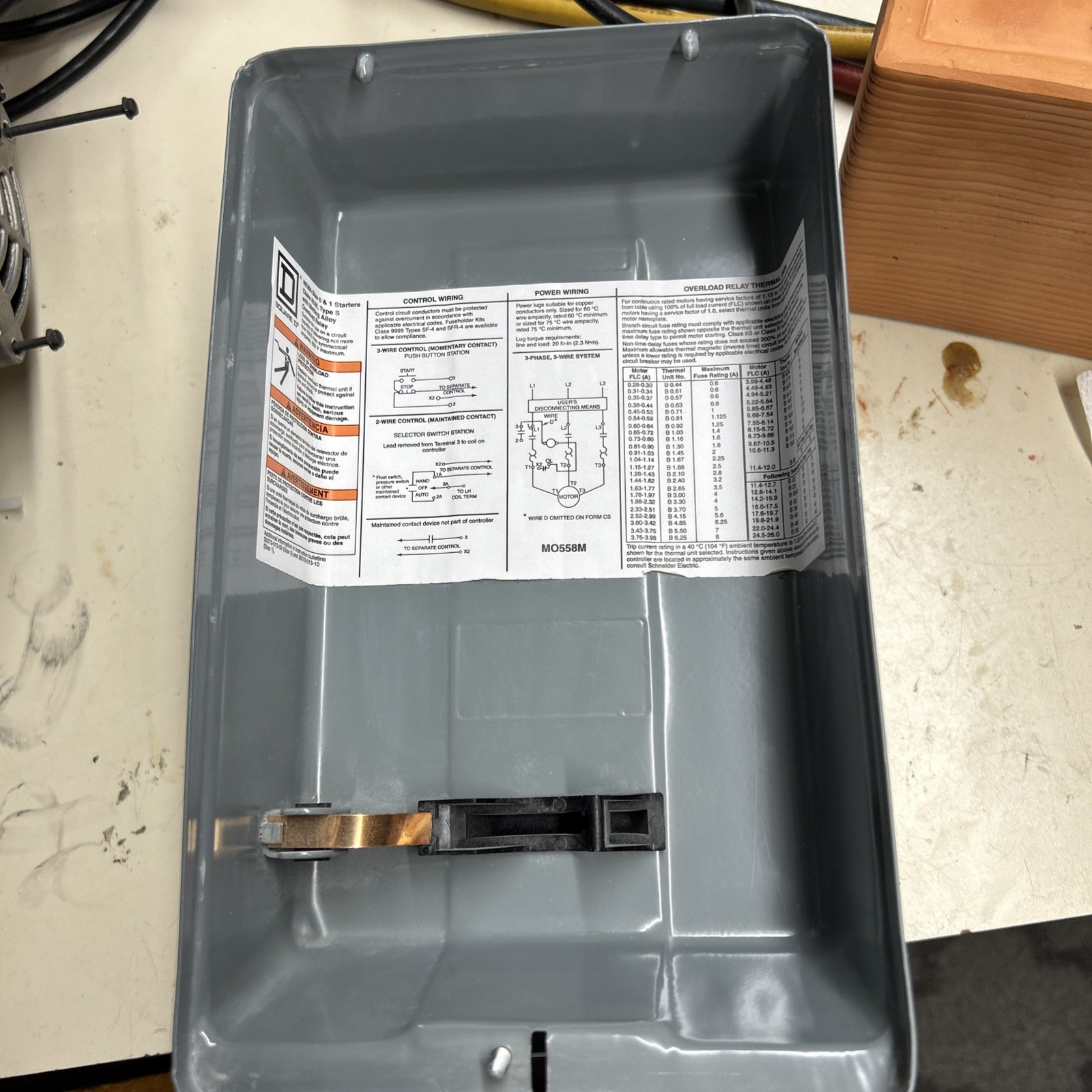 Square D 8536SCGS NEMA Size 1 120V Starter