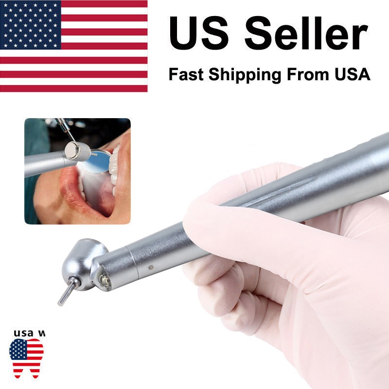 Dental 45 Degree Surgical High Speed Handpiece LED E-generator Push Button 4Hole