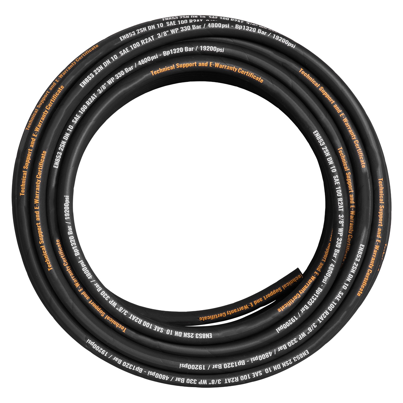 Uimoso Hydraulic Hose, 100 ft Coiled Hose, High-Pressure 5000 PSI Bulk Hose