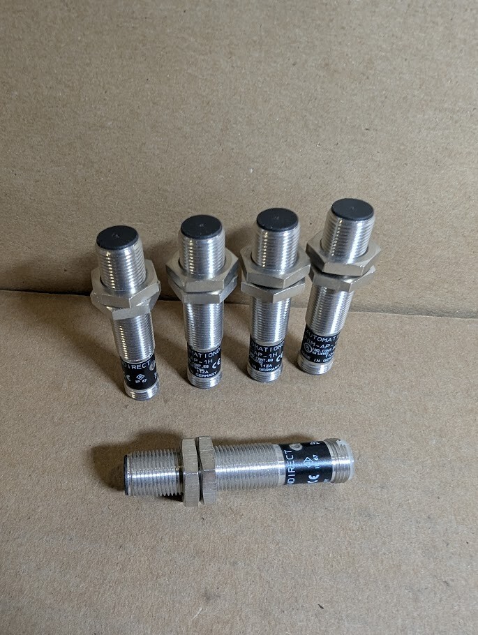 AutomationDirect PBM-AP-1H Inductive Proximity Sensor, 12mm, 1NO, PNP, 24V (New)